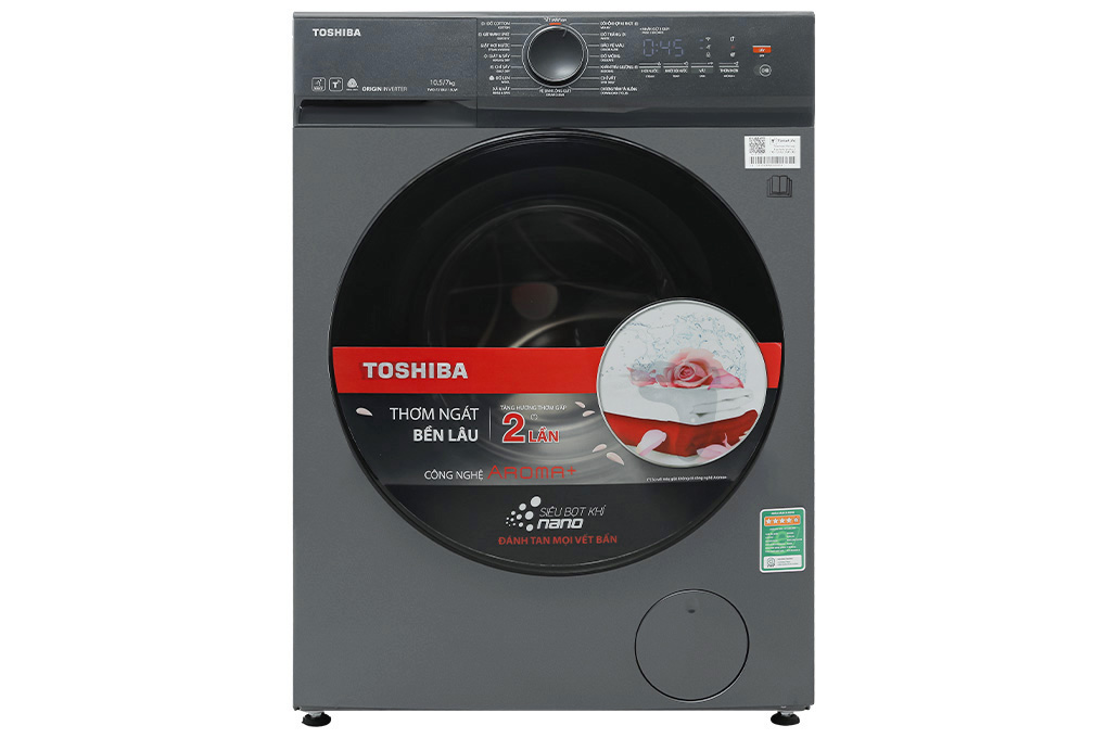 Máy giặt sấy Toshiba Inverter giặt 10.5 kg – sấy 7 kg TWD-T21BU115UWV(MG)