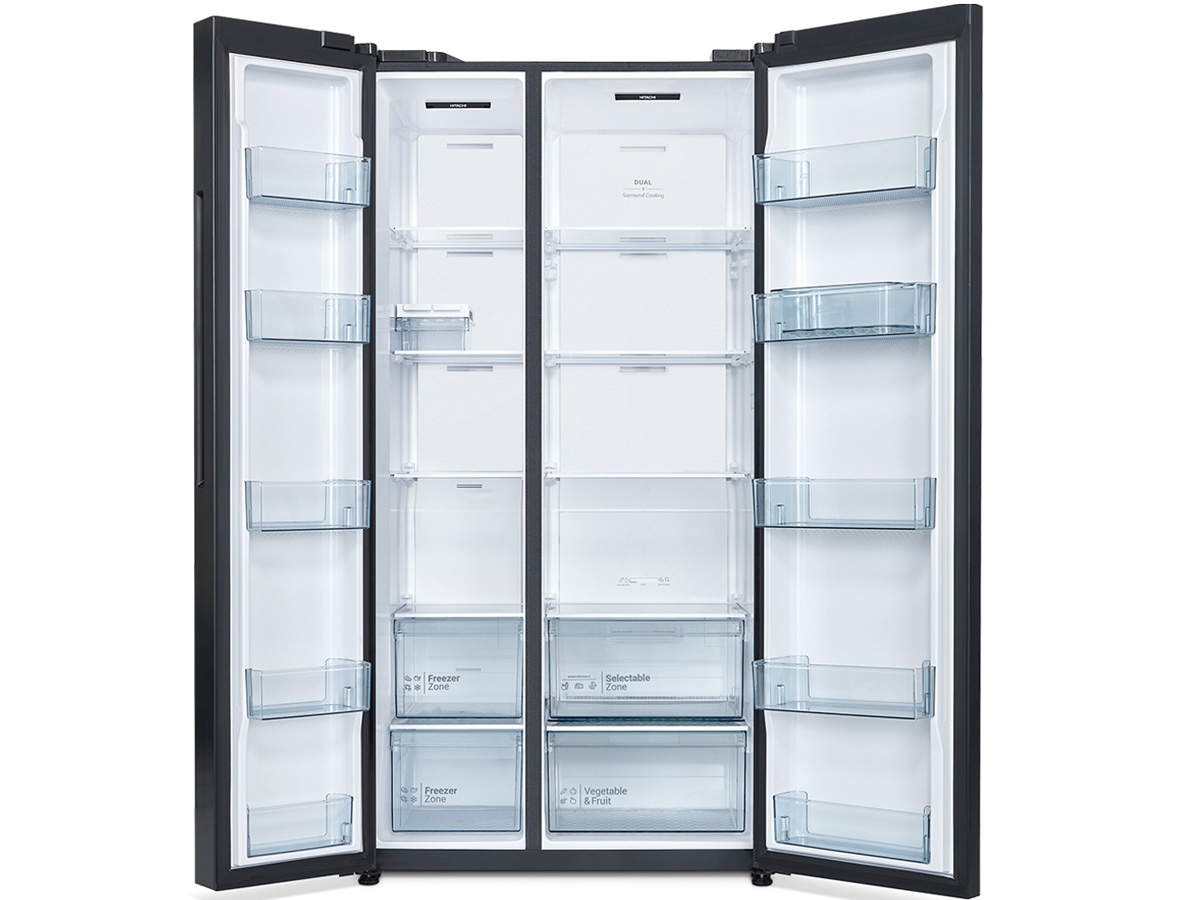 Tủ lạnh Hitachi Inverter Side by Side 656 lít HRSN9713ESGBKVN