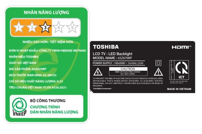 Smart Tivi Mini LED Toshiba AI 4K 65 inch 65Z670RP