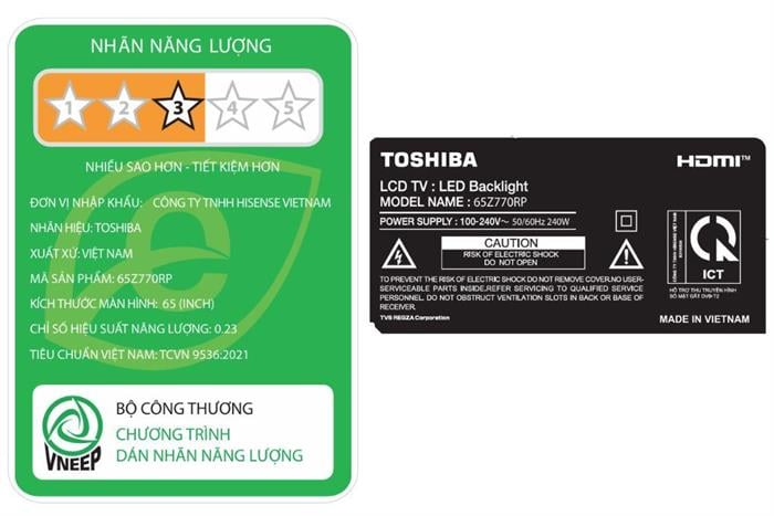 Smart Tivi Mini LED Toshiba AI 4K 85 Inch 85Z670RP