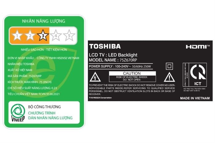 Smart Tivi Mini LED Toshiba AI 4K 75 Inch 75Z670RP