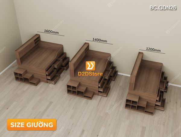 Giường đa năng nhiều ngăn kéo BC.GDN26