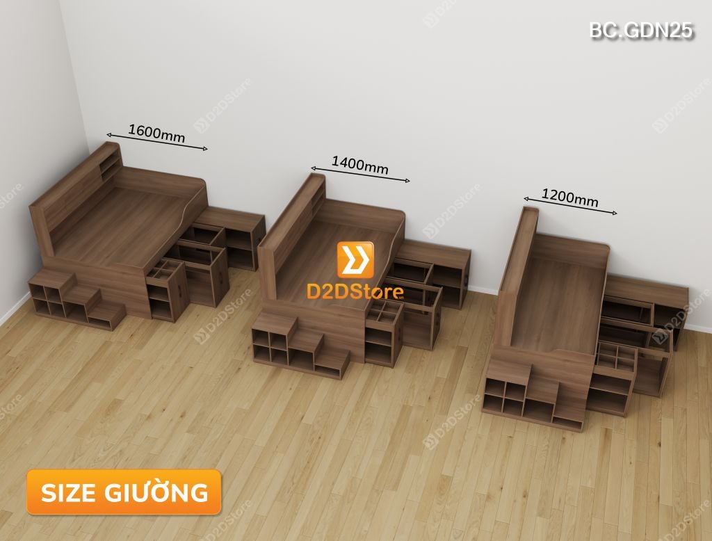Giường đa năng nhiều tủ lưu trữ BC.GDN25 - Ảnh 11