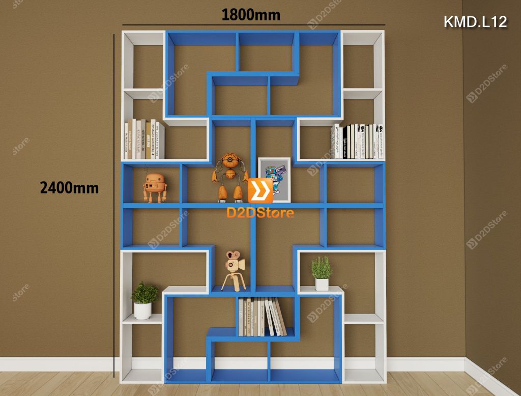 Kệ sách module trang trí mã KMD.L12