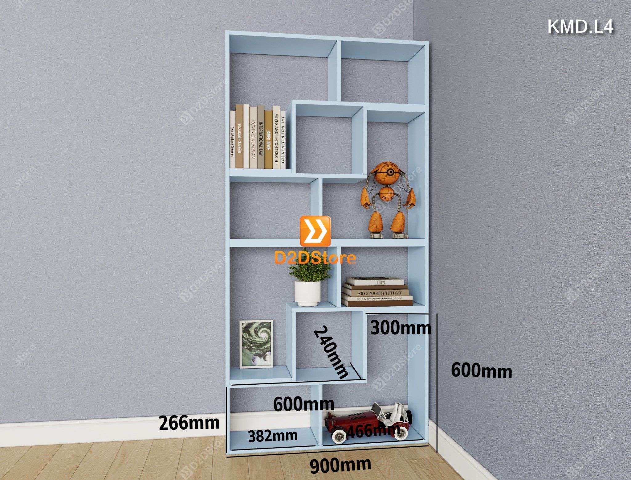  Kệ sách module trang trí mã KMD.L4 
