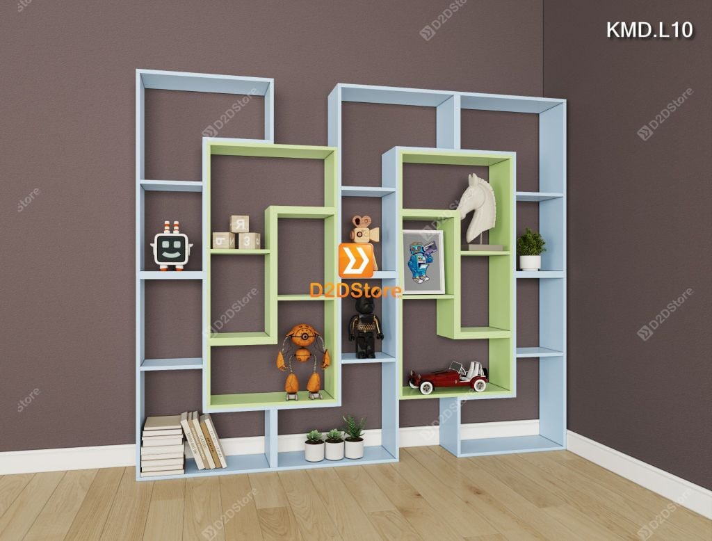 Kệ sách module trang trí mã KMD.L10