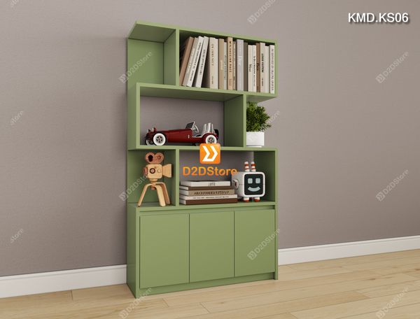 Bộ 3 kệ sách module 3 màu sinh động cho không gian học tập mã KMD.KS06