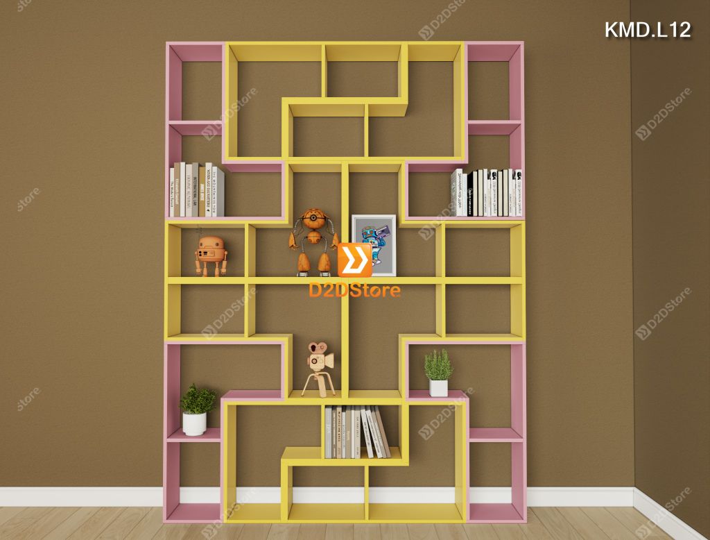 Kệ sách module trang trí mã KMD.L12