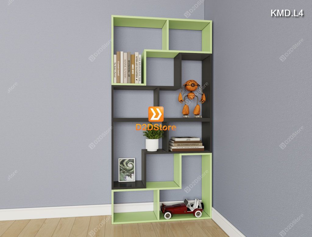 Kệ sách module trang trí mã KMD.L4