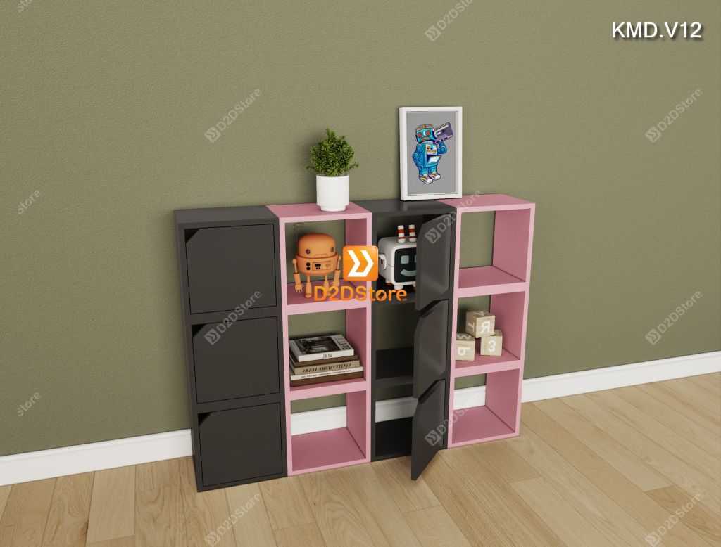 Kệ sách module trang trí mã KMD.V12