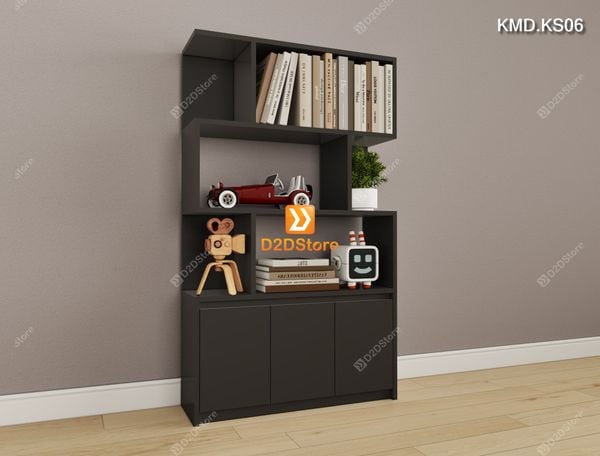 Bộ 3 kệ sách module 3 màu sinh động cho không gian học tập mã KMD.KS06