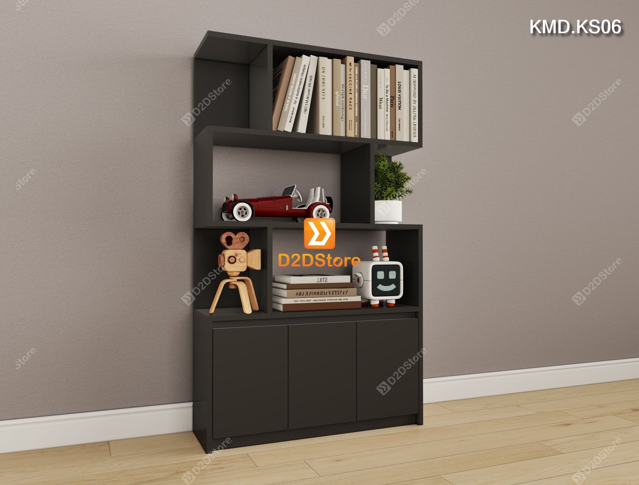  Bộ 3 kệ sách module 3 màu sinh động cho không gian học tập mã KMD.KS06 