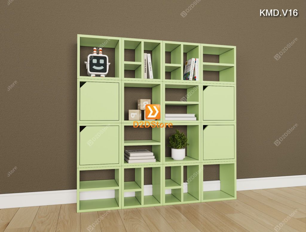 Kệ sách module trang trí mã KMD.V16