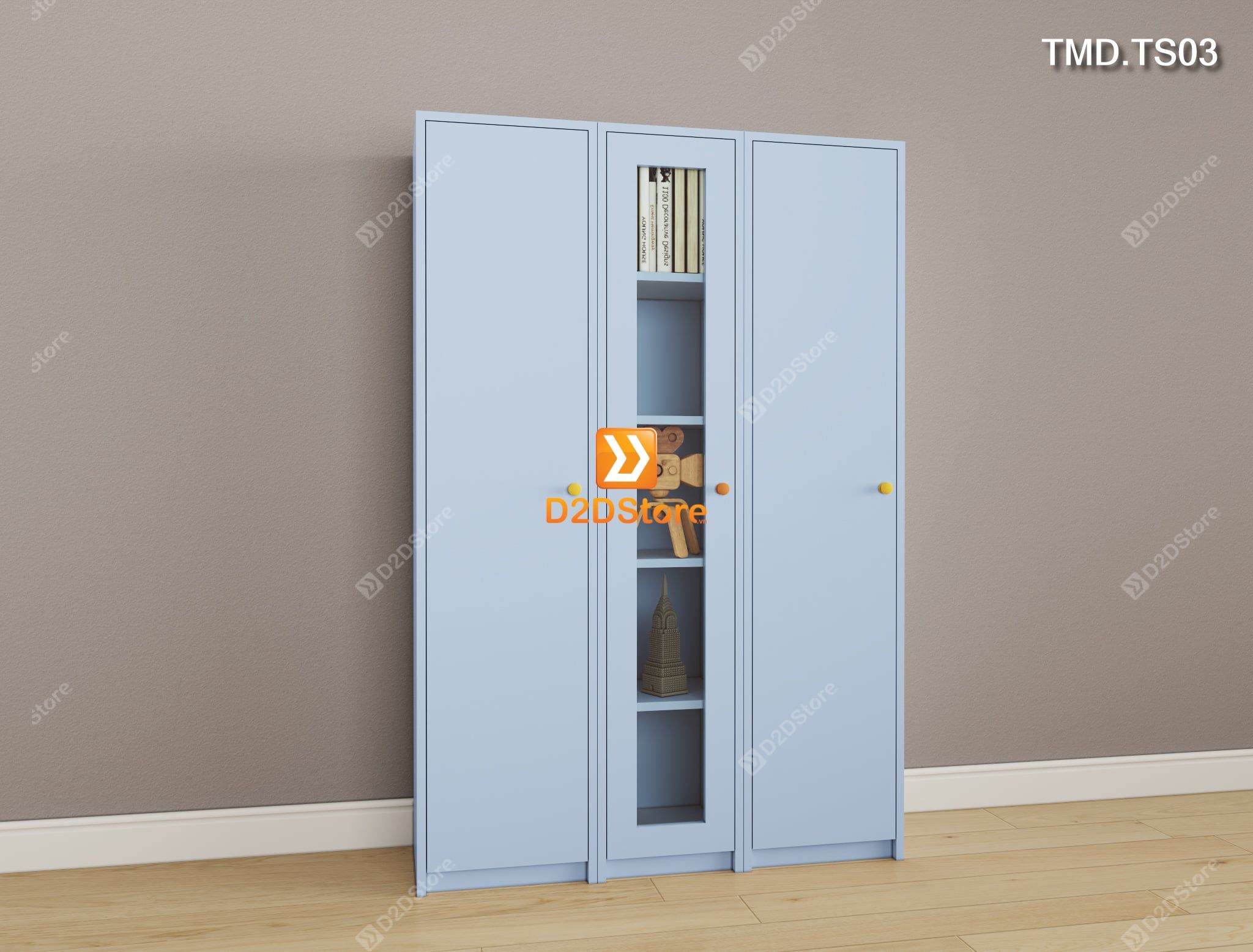  Bộ 3 tủ module đựng sách đồ chơi đồ trang trí và xếp đồ dùng mã TMD.TS03 