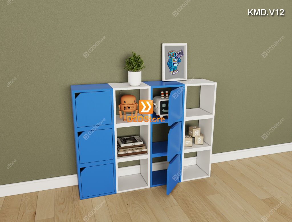 Kệ sách module trang trí mã KMD.V12