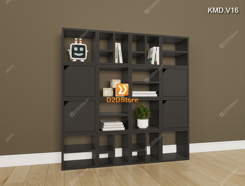Kệ sách module trang trí mã KMD.V16