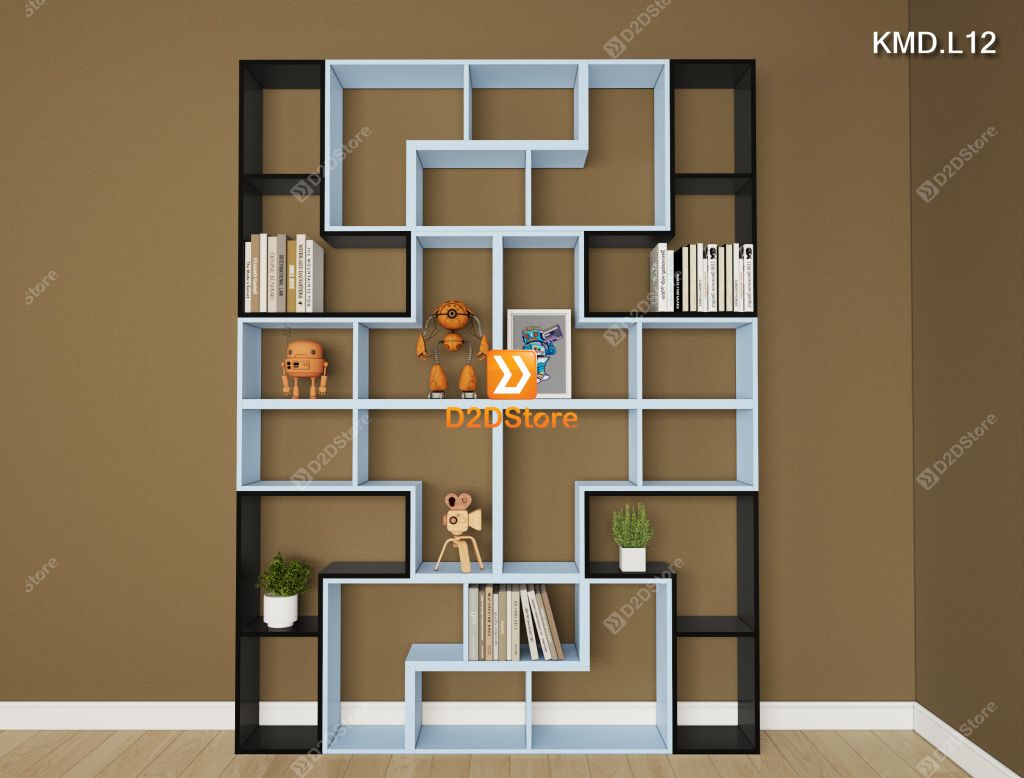 Kệ sách module trang trí mã KMD.L12