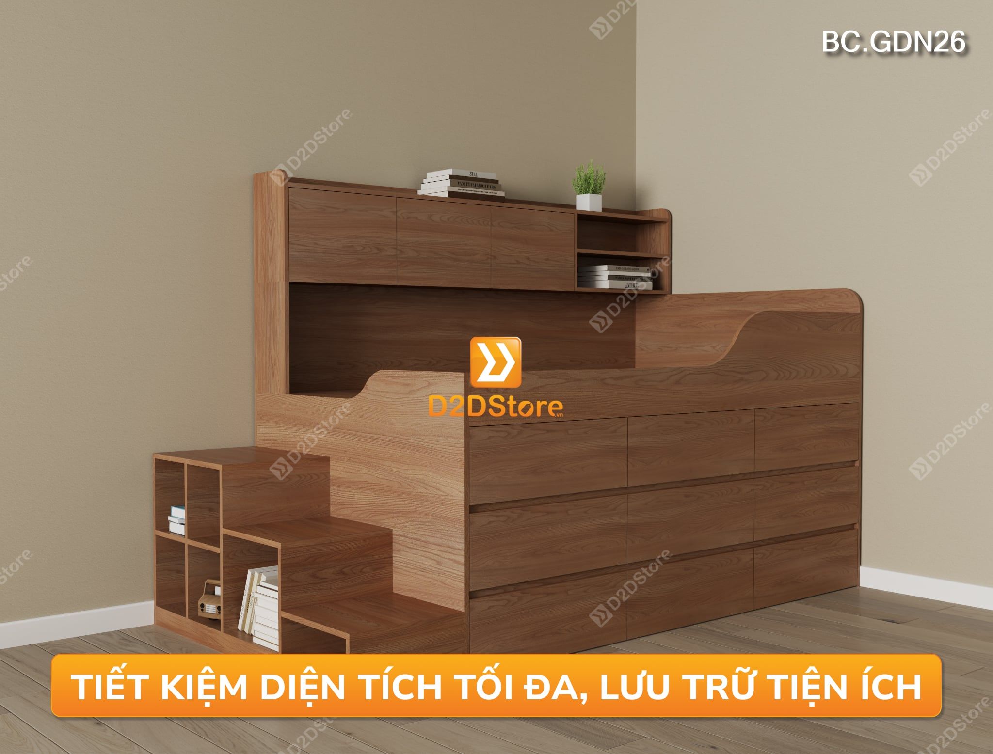 Giường đa năng nhiều ngăn kéo BC.GDN26 