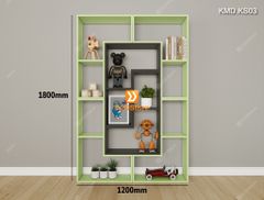Bộ 6 kệ module xếp thành kệ sách nghệ thuật linh hoạt kích thước linh hoạt kiểu xếp trang trí mã KMD.KS03