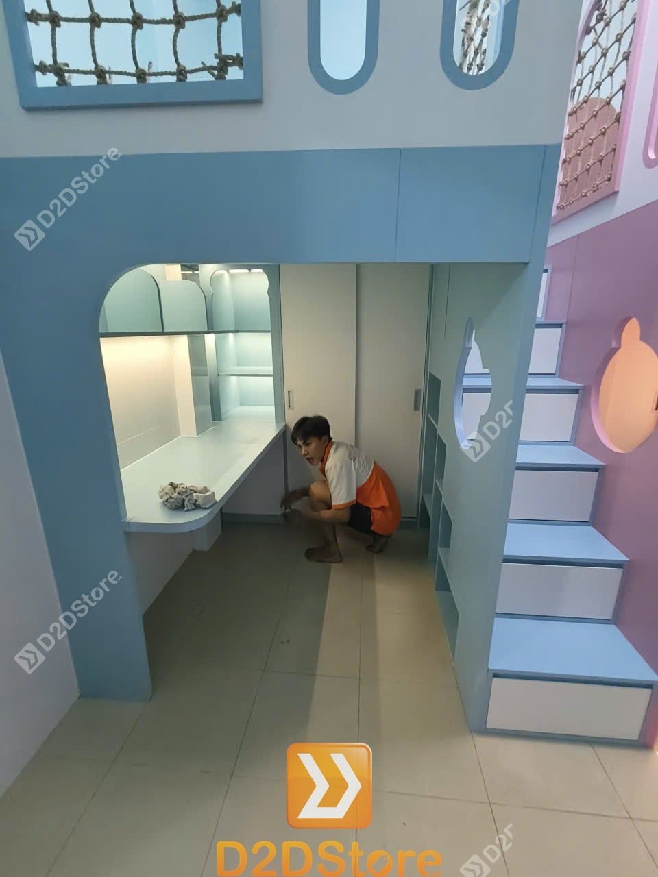  Phòng ngủ giường tầng cho 2 bé trai và gái nhà chị Huệ Nguyễn 