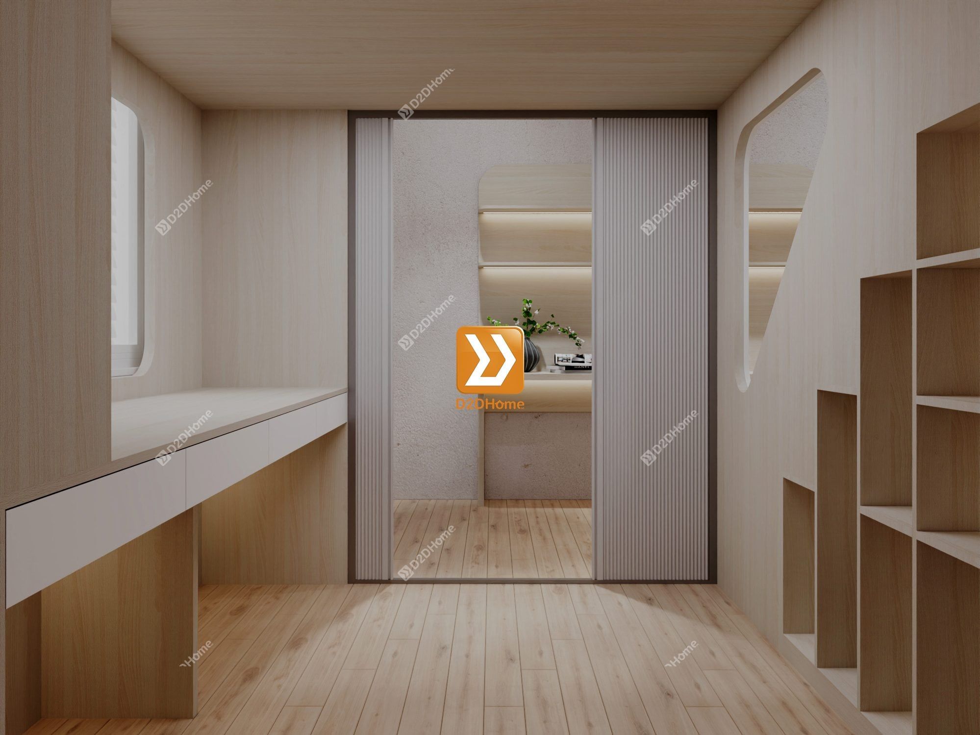  Phòng ngủ giường tầng cho 1 bé trai và 1 bé gái nhà chị Hương Phạm 