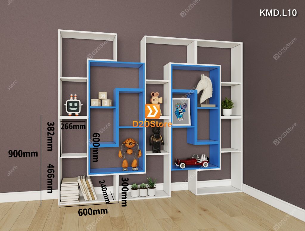 Kệ sách module trang trí mã KMD.L10