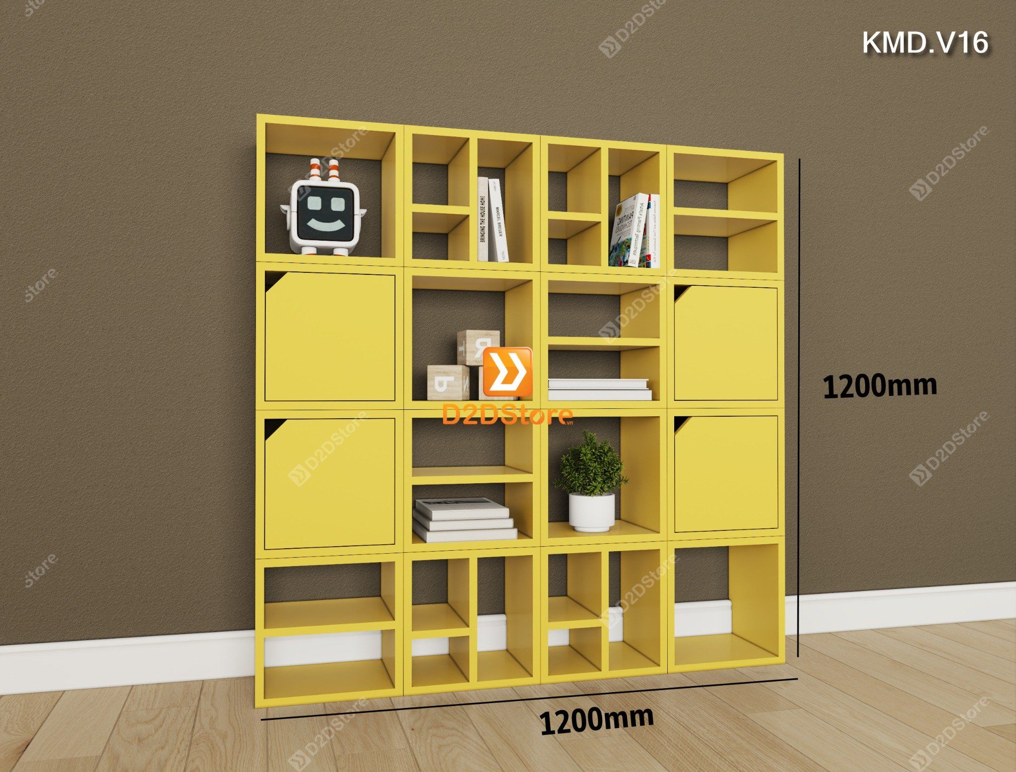 Kệ sách module trang trí mã KMD.V16 