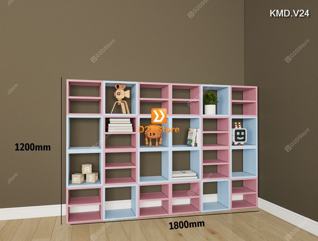 Kệ sách module trang trí mã KMD.V24