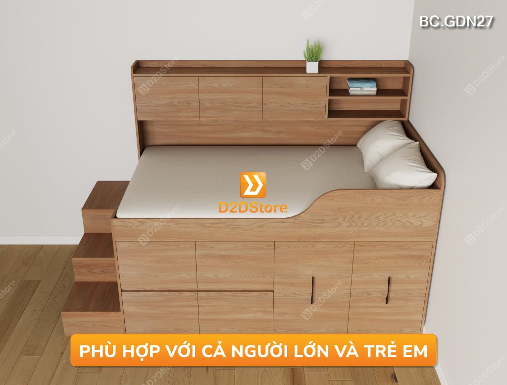 Giường đa năng lưu trữ thông minh BC.GDN27 - Ảnh 4