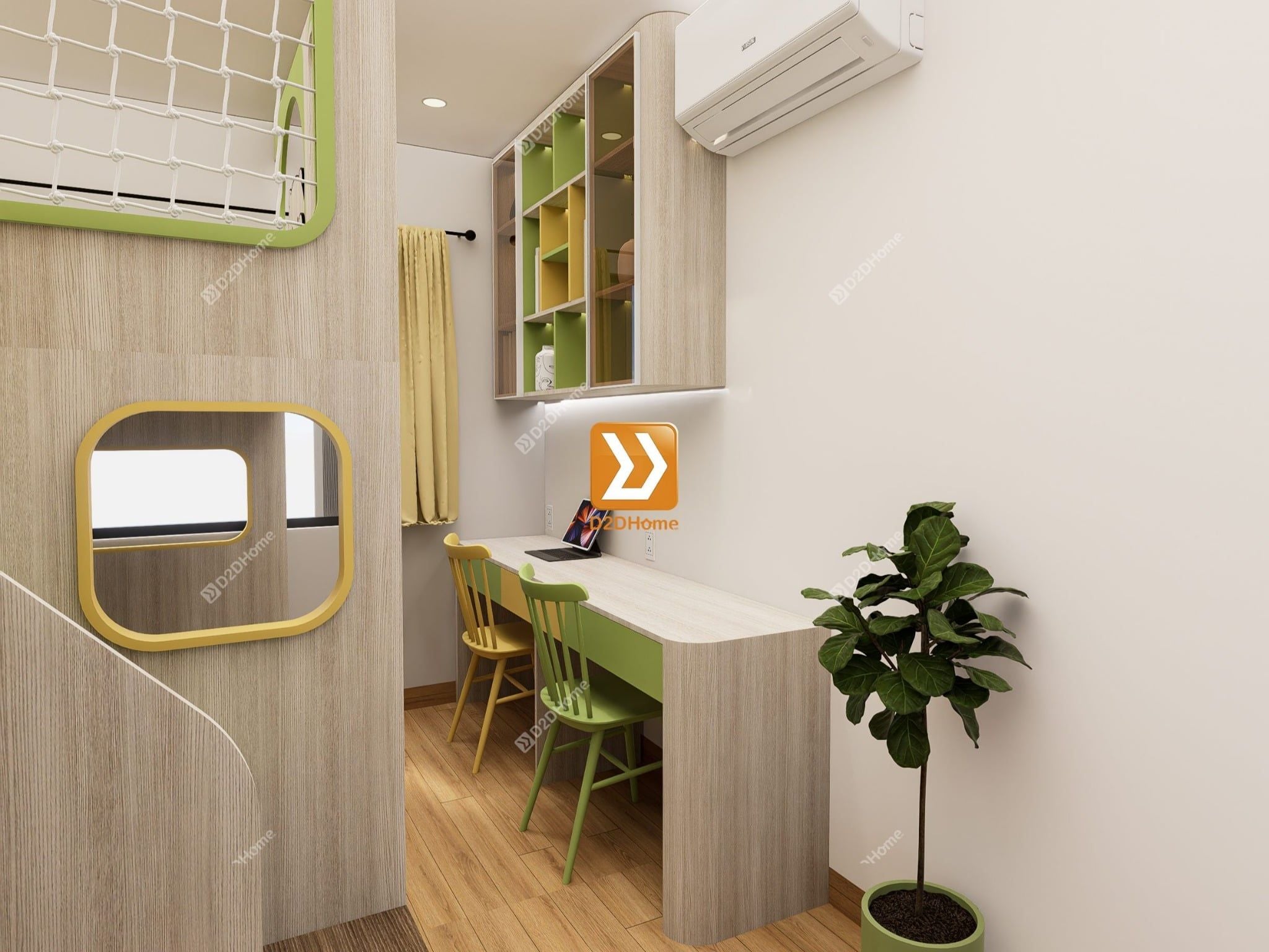  Phòng ngủ giường tầng cho 2 bé trai nhà chị Perong Trang 