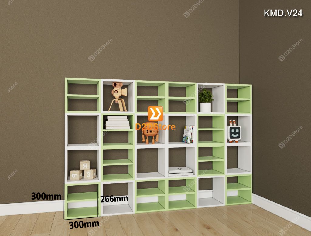 Kệ sách module trang trí mã KMD.V24