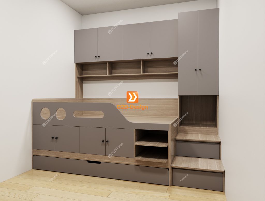 Phòng ngủ với hệ giường tủ kết hợp nhà anh An Thony - Ảnh 7