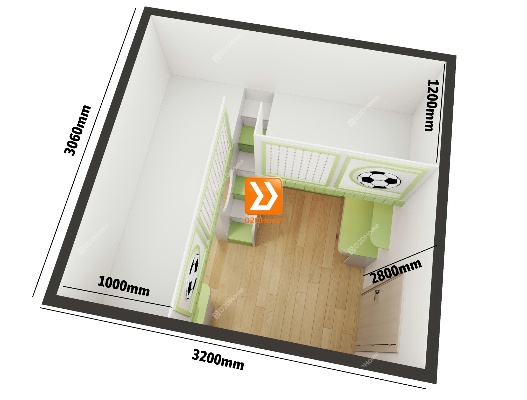  Phòng ngủ giường tầng cho 2 bé trai nhà chị Nguyệt Hiền 