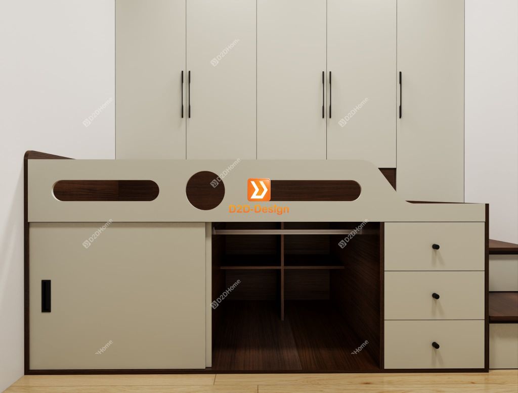 Phòng ngủ với hệ giường tủ kết hợp nhà chị Chi Lê - Ảnh 6