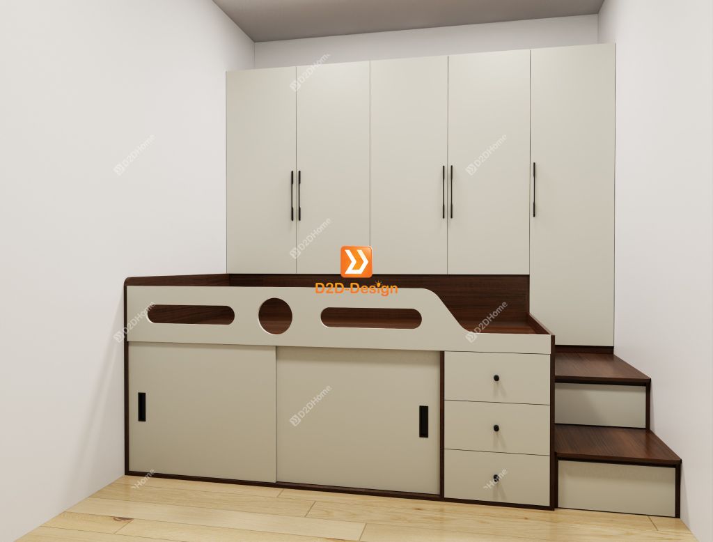 Phòng ngủ với hệ giường tủ kết hợp nhà chị Chi Lê - Ảnh 8