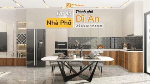 Nhà phố phường Dĩ An 3 phòng ngủ nhà anh Chung
