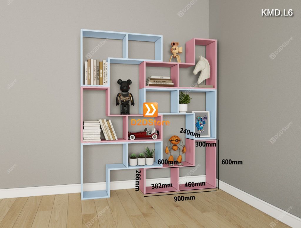 Kệ sách module trang trí mã KMD.L6
