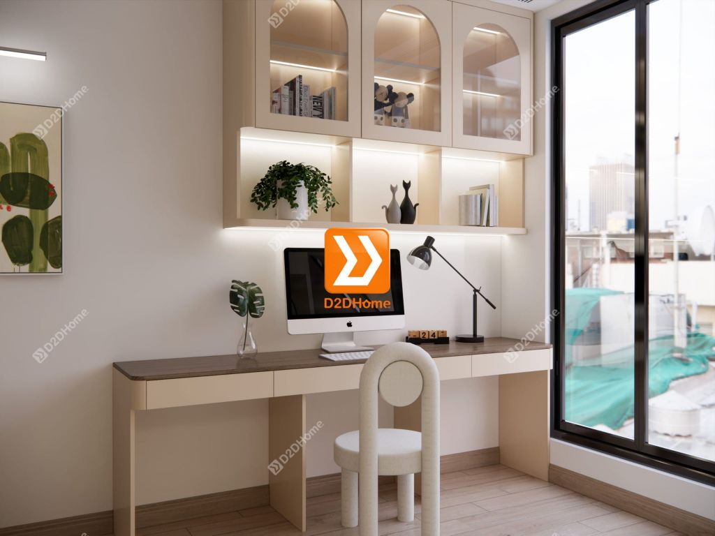 Phòng ngủ giường tầng cho 2 bé gái nhà chị Lan Hương