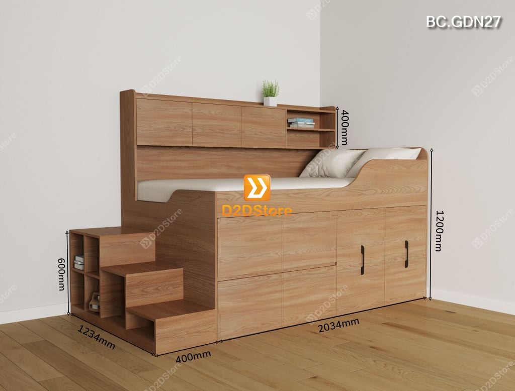 Giường đa năng lưu trữ thông minh BC.GDN27 - Ảnh 8