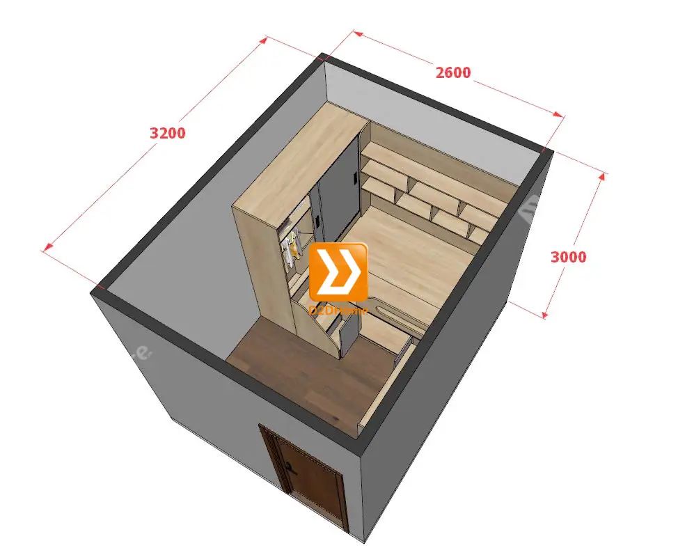 Hệ giường tủ bàn kết hợp cho bạn nam hoặc nữ độc thân - Ảnh 3