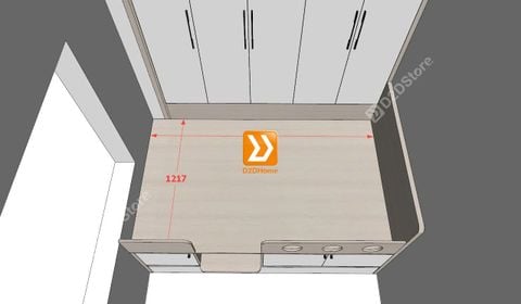 Tủ giường đa năng lưu trữ thông minh cho 2 bé gái nhà chị Jia Phong