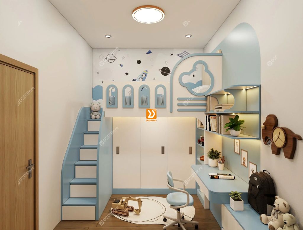 Phòng ngủ giường tầng cho bé gái nhà chị Mỹ Xuyên - Ảnh 3