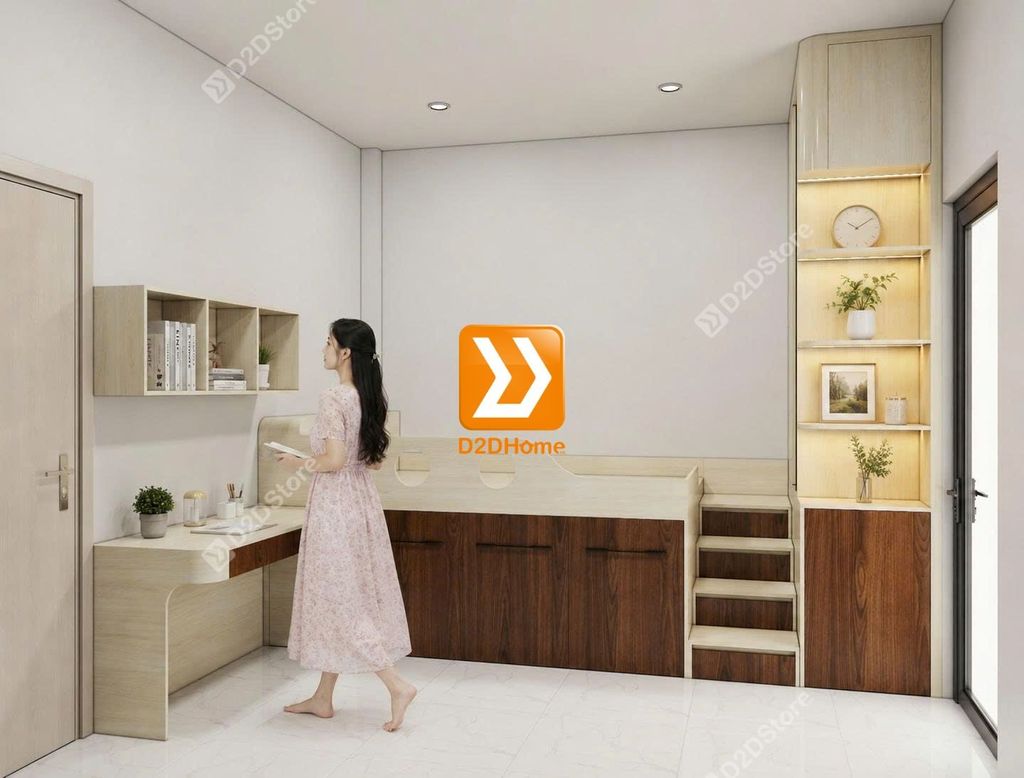 Tủ giường đa năng lưu trữ thông minh nhà anh Phương Trần