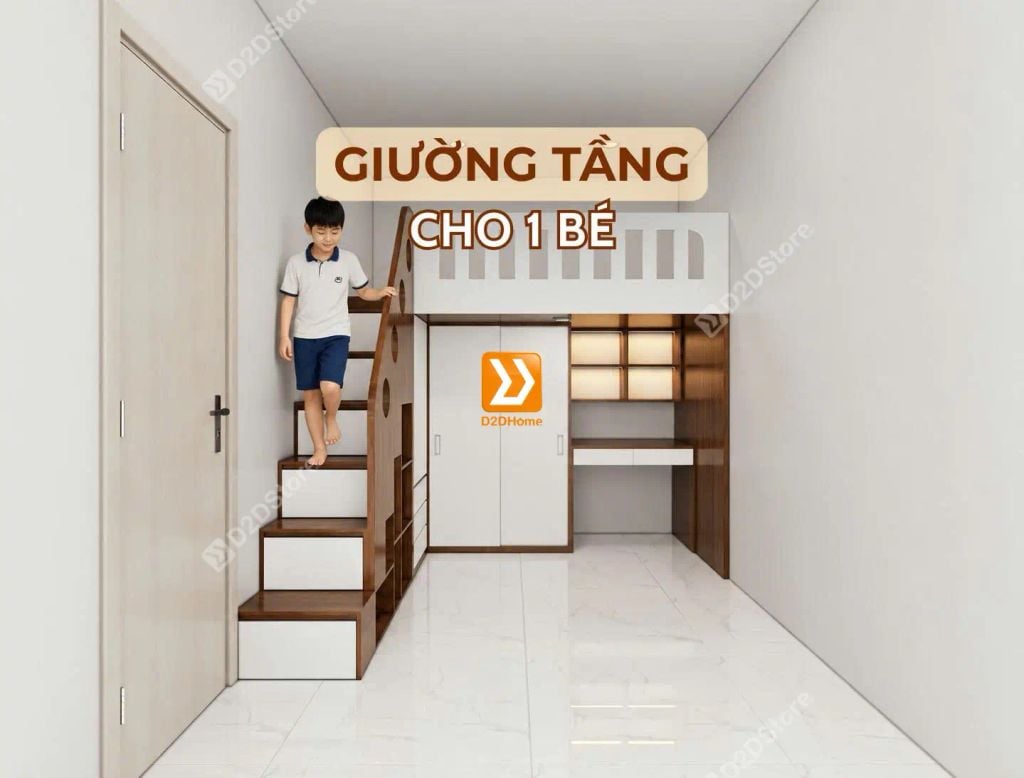 Phòng ngủ giường tầng cho bé trai nhà chị Phan Thảo - Ảnh 1