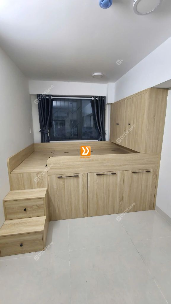 Hệ giường tủ bàn kết hợp lưu trữ thông minh cho căn hộ dịch vụ anh Hồng Văn - Ảnh 15