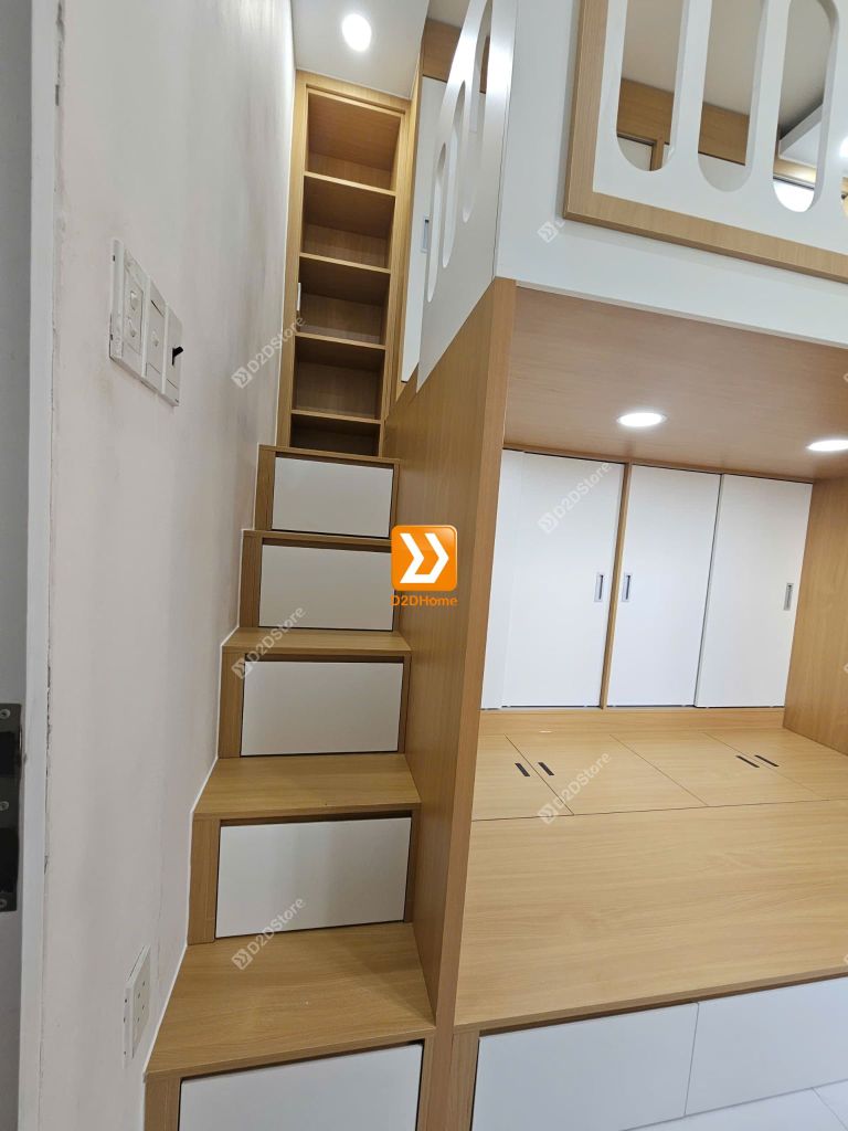 Phòng ngủ giường tầng cho 2 bé trai và gái nhà chị My My