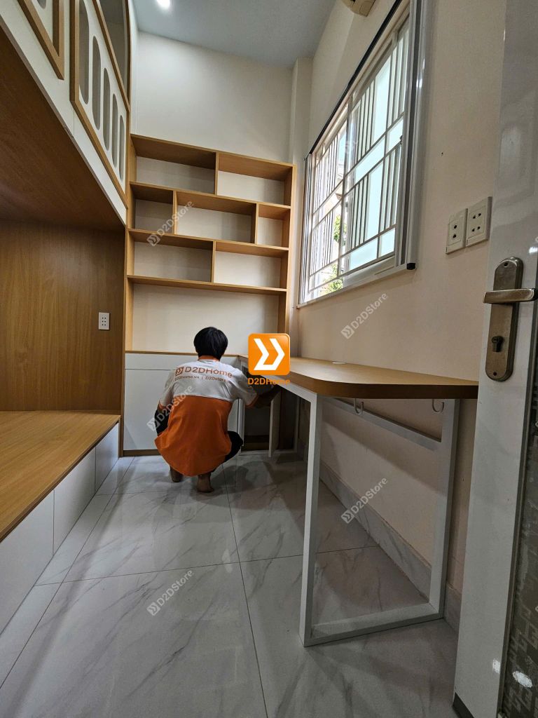 Phòng ngủ giường tầng cho 2 bé trai và gái nhà chị My My