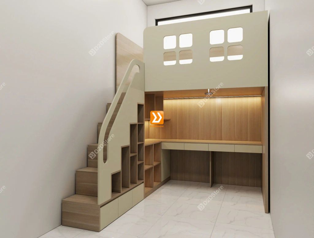 Phòng ngủ giường tầng cho bé trai nhà chị Hồng Ánh - Ảnh 3