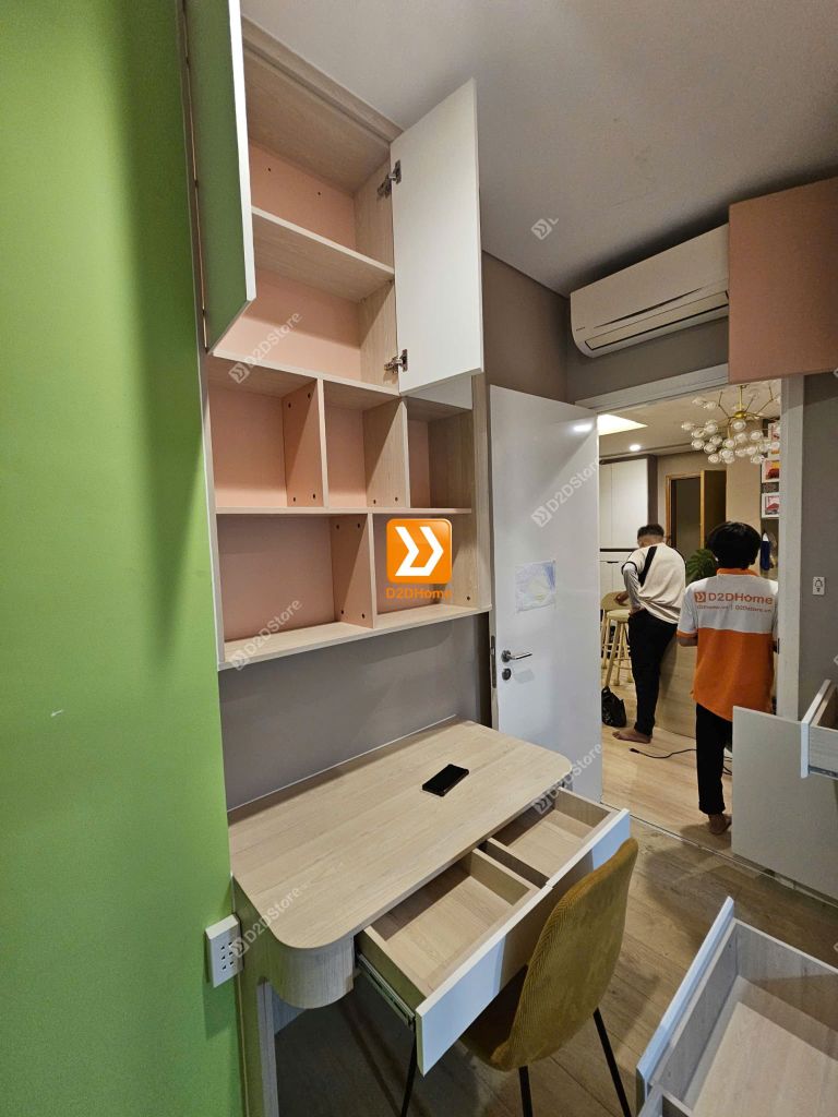 Phòng ngủ giường tầng cho 2 bé trai và gái nhà chị Thu Thủy
