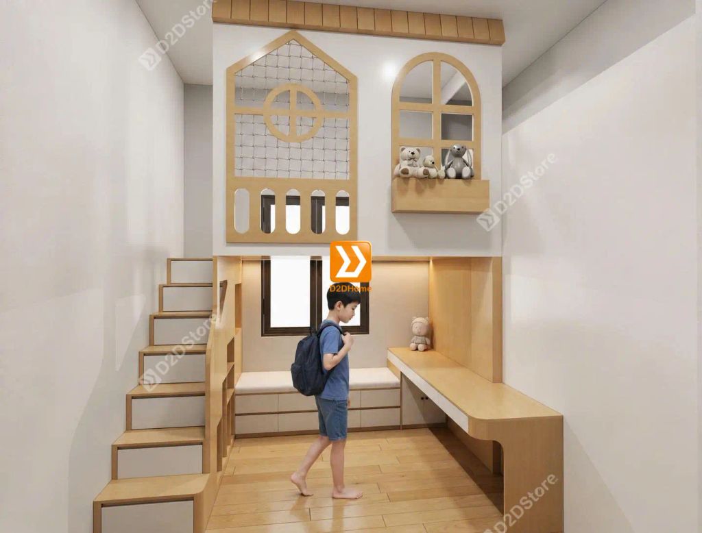 Phòng ngủ giường tầng cho bé gái nhà chị Thanh Diễm - Ảnh 16